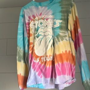Rolling Stones tie dye shirt.
